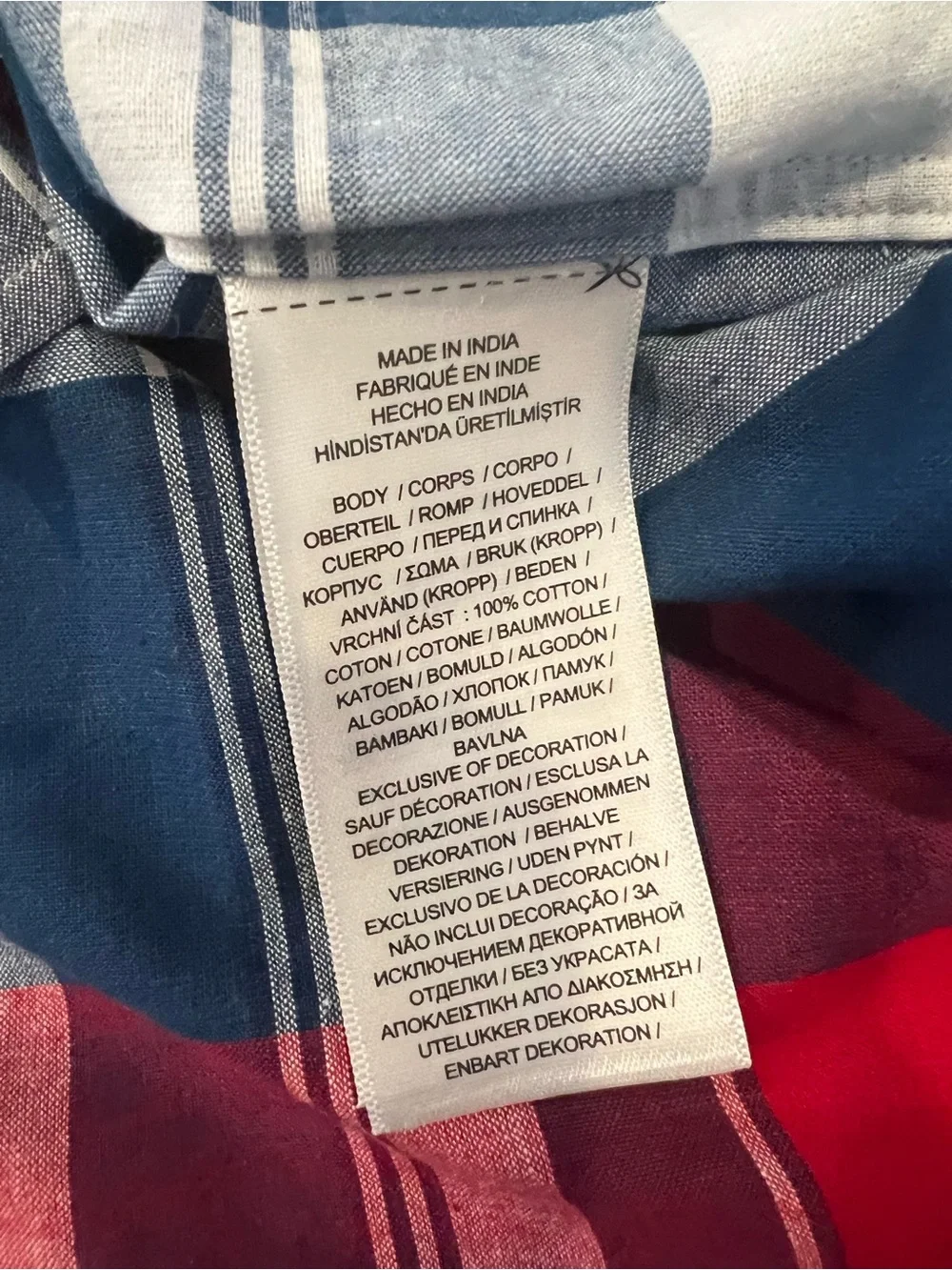 Polo Ralph Lauren Mens Large Authentic Indian Madras Plaid Untucked Shirt